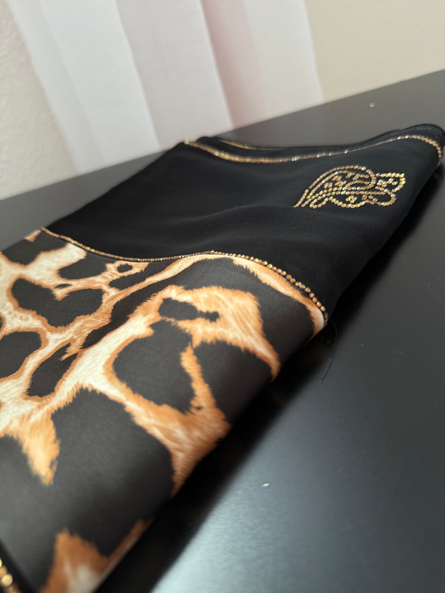 Hijab soie d’Indonésie - Motif léopard