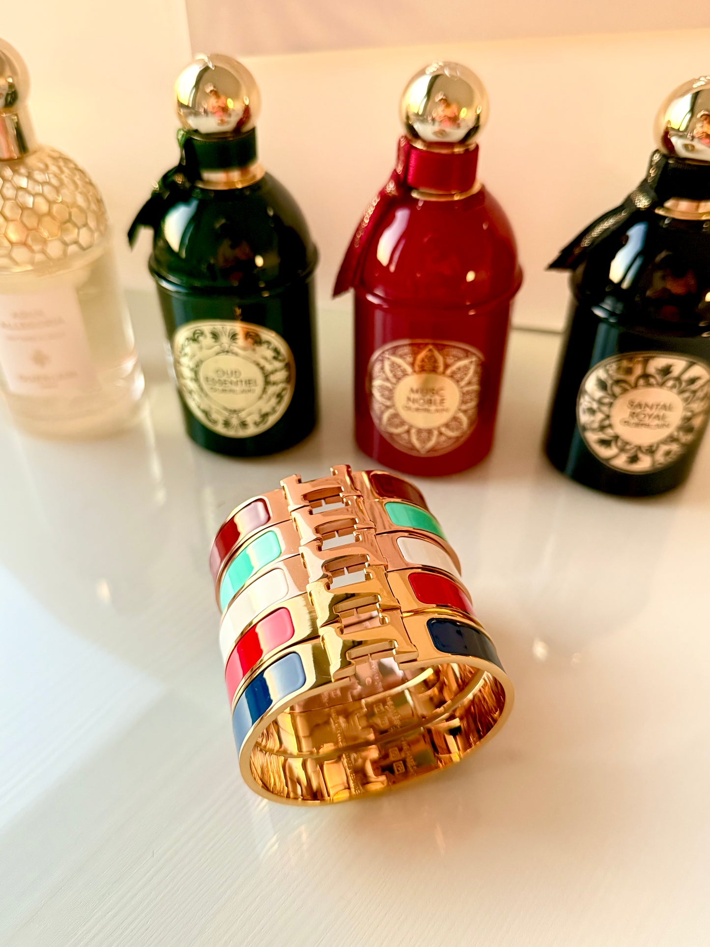 Bracelet H - Bronze - Vert Eau