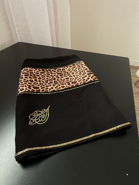 Hijab soie d’Indonésie - Motif léopard