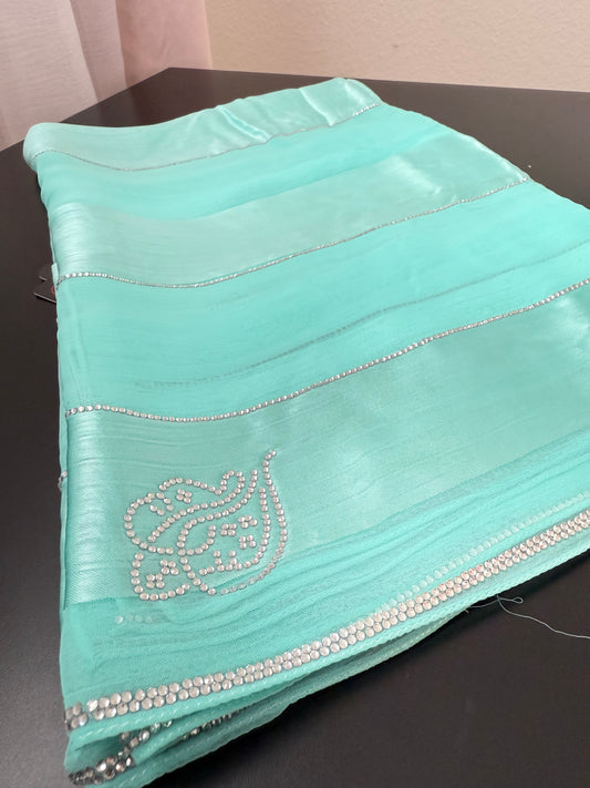 Hijab Jawhara - Turquois