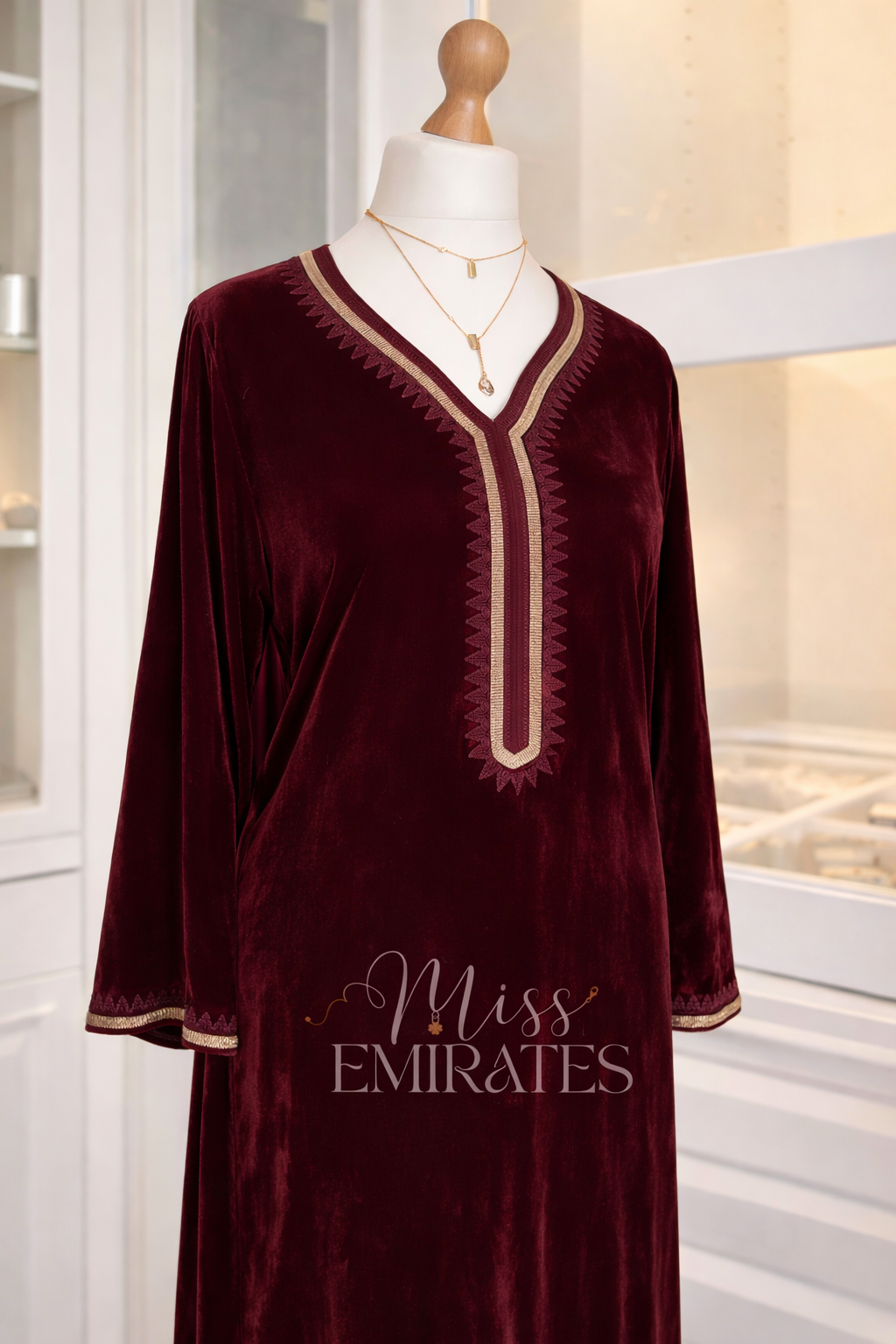 Caftan en velours - Saphir Royal -